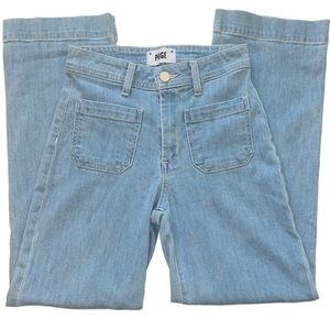 PAIGE Women’s Nellie Wide Leg Patch Pocket Light Denim Jeans Size 23